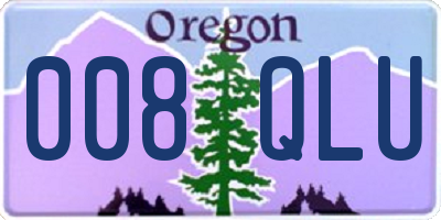 OR license plate 008QLU