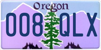 OR license plate 008QLX