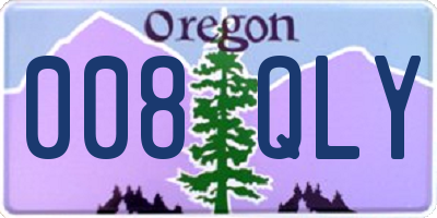 OR license plate 008QLY
