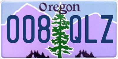 OR license plate 008QLZ