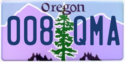 OR license plate 008QMA
