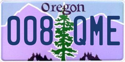 OR license plate 008QME