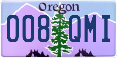 OR license plate 008QMI