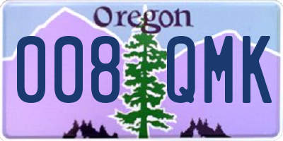 OR license plate 008QMK