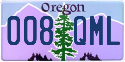 OR license plate 008QML