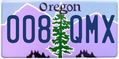 OR license plate 008QMX