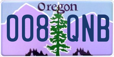 OR license plate 008QNB