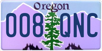 OR license plate 008QNC