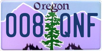 OR license plate 008QNF
