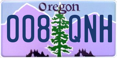 OR license plate 008QNH