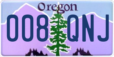 OR license plate 008QNJ