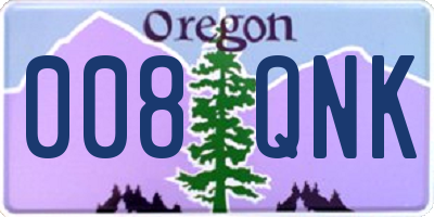 OR license plate 008QNK