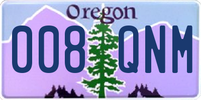 OR license plate 008QNM