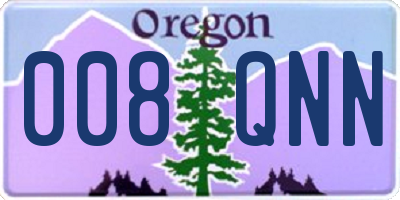 OR license plate 008QNN