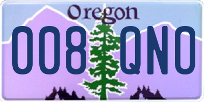 OR license plate 008QNO
