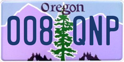 OR license plate 008QNP