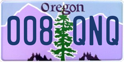 OR license plate 008QNQ