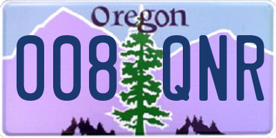 OR license plate 008QNR