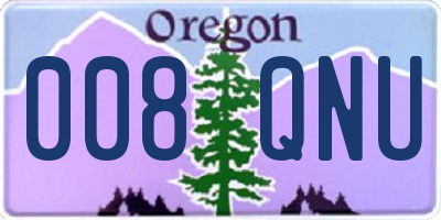 OR license plate 008QNU