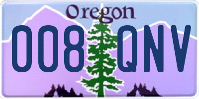 OR license plate 008QNV