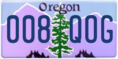 OR license plate 008QOG