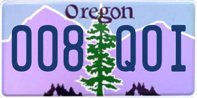 OR license plate 008QOI