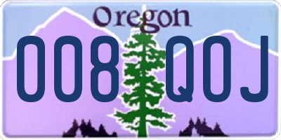OR license plate 008QOJ