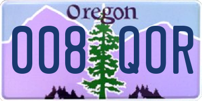 OR license plate 008QOR