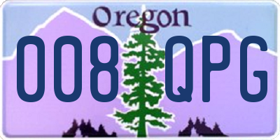 OR license plate 008QPG