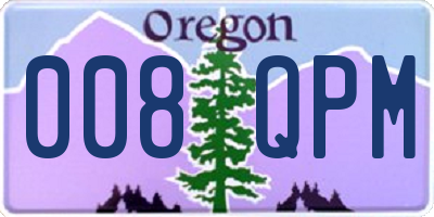 OR license plate 008QPM