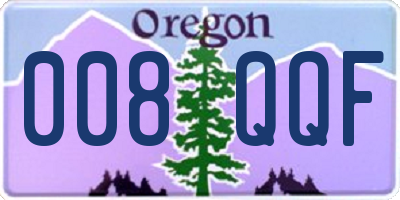 OR license plate 008QQF