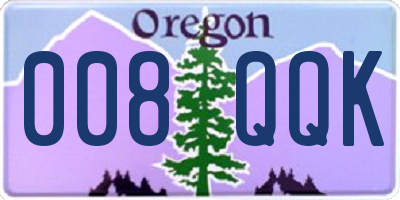 OR license plate 008QQK
