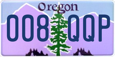 OR license plate 008QQP