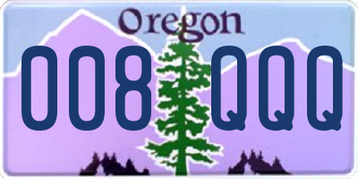 OR license plate 008QQQ