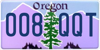 OR license plate 008QQT