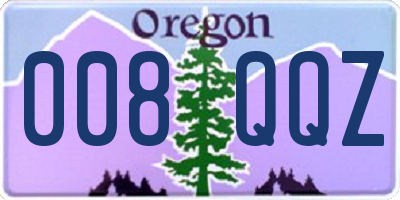 OR license plate 008QQZ