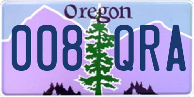 OR license plate 008QRA