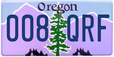 OR license plate 008QRF