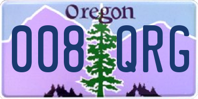 OR license plate 008QRG
