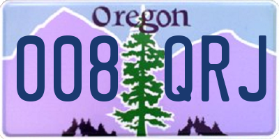 OR license plate 008QRJ