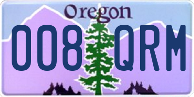 OR license plate 008QRM