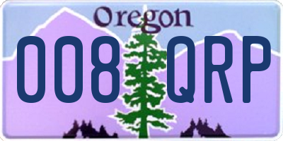 OR license plate 008QRP