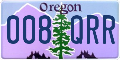 OR license plate 008QRR
