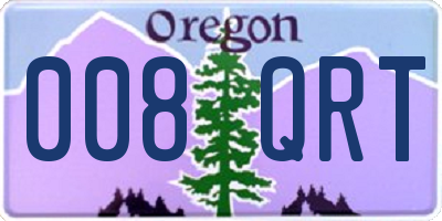 OR license plate 008QRT