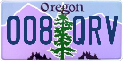 OR license plate 008QRV