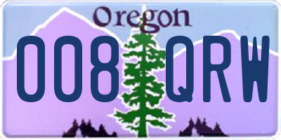 OR license plate 008QRW