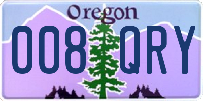 OR license plate 008QRY