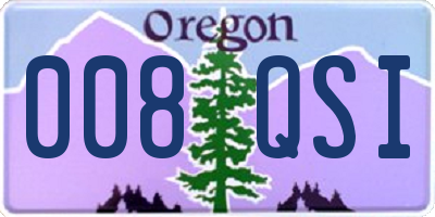 OR license plate 008QSI