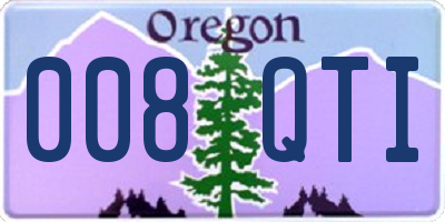OR license plate 008QTI