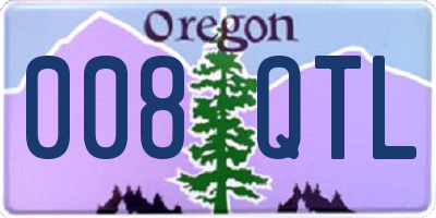 OR license plate 008QTL